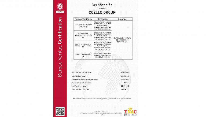 COELLO GROUP Ha Sido Certificado ISO 9001:2015 - Coello Group - 2/2
